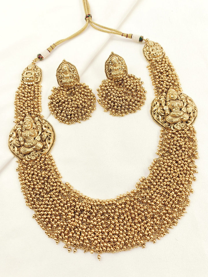 Aneeqa Long Temple Necklace Set