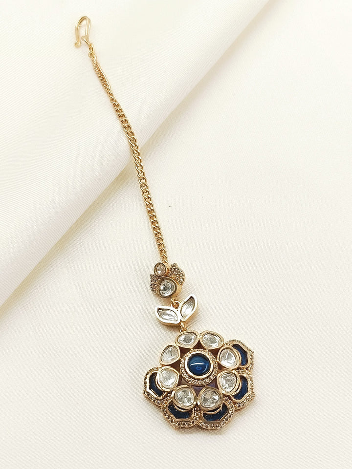 Suhana Blue Kundan Maangteeka