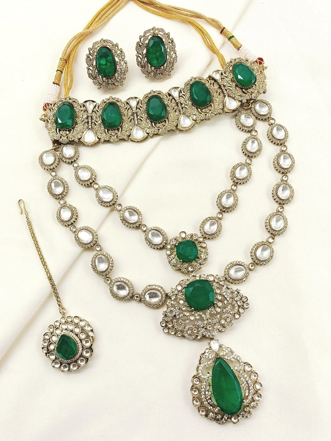 Deepshikha Green Victorian Bridal Set