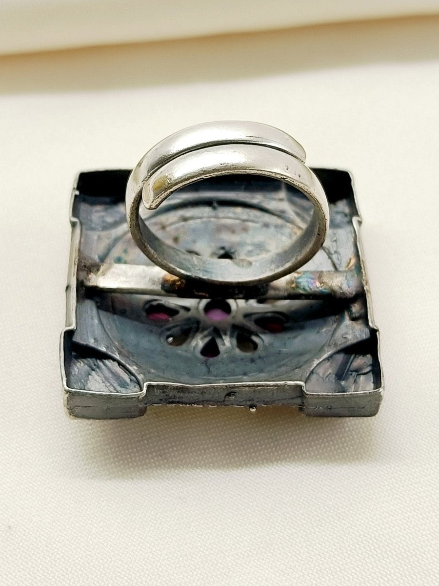 Pranali W&R Oxidized Finger Ring - House of Sarvati LLC