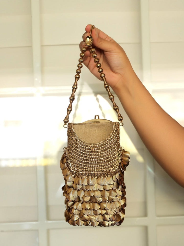 Pranlie Golden Mobile Pouch - House of Sarvati LLC