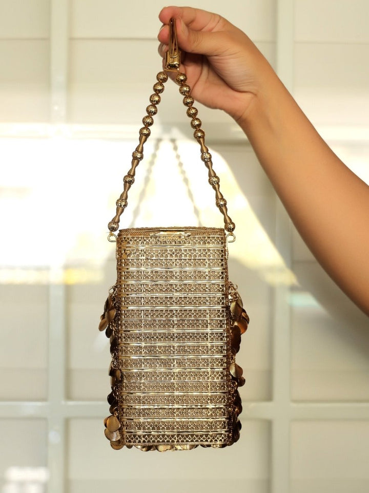 Pranlie Golden Mobile Pouch - House of Sarvati LLC