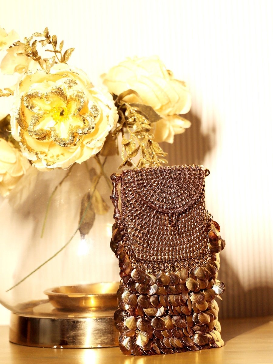 Pranlie Golden Mobile Pouch - House of Sarvati LLC