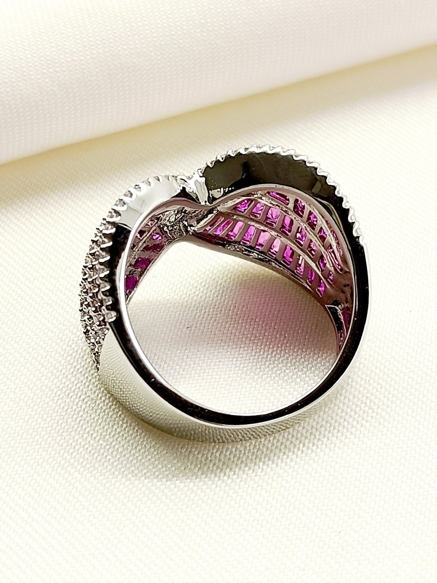 Prema Ruby American Diamond Finger Ring - House of Sarvati LLC