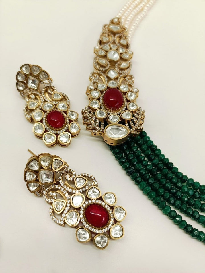 Pritee M & G Long Boutique Necklace Set - House of Sarvati LLC