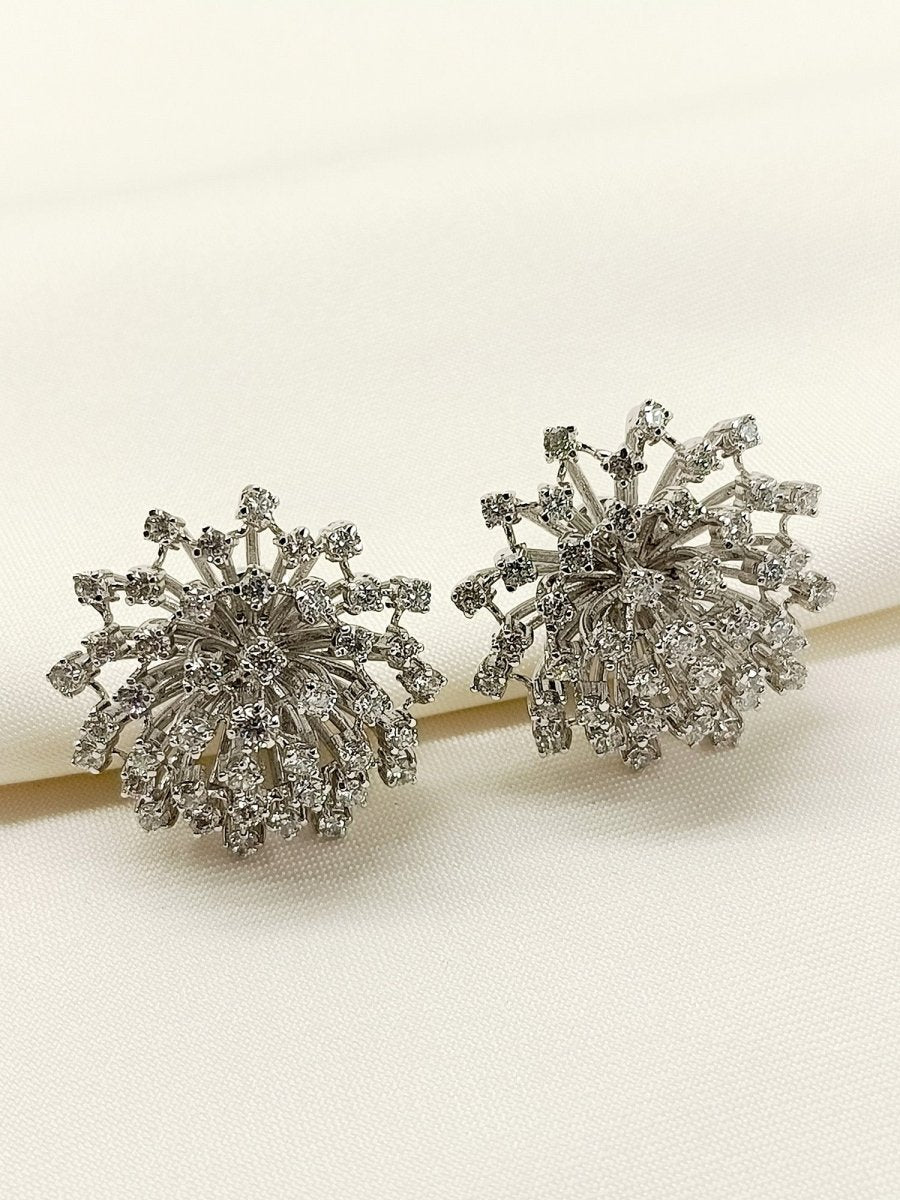 Priyal 92.5 Silver Swarovski Stone Tops - House of Sarvati LLC