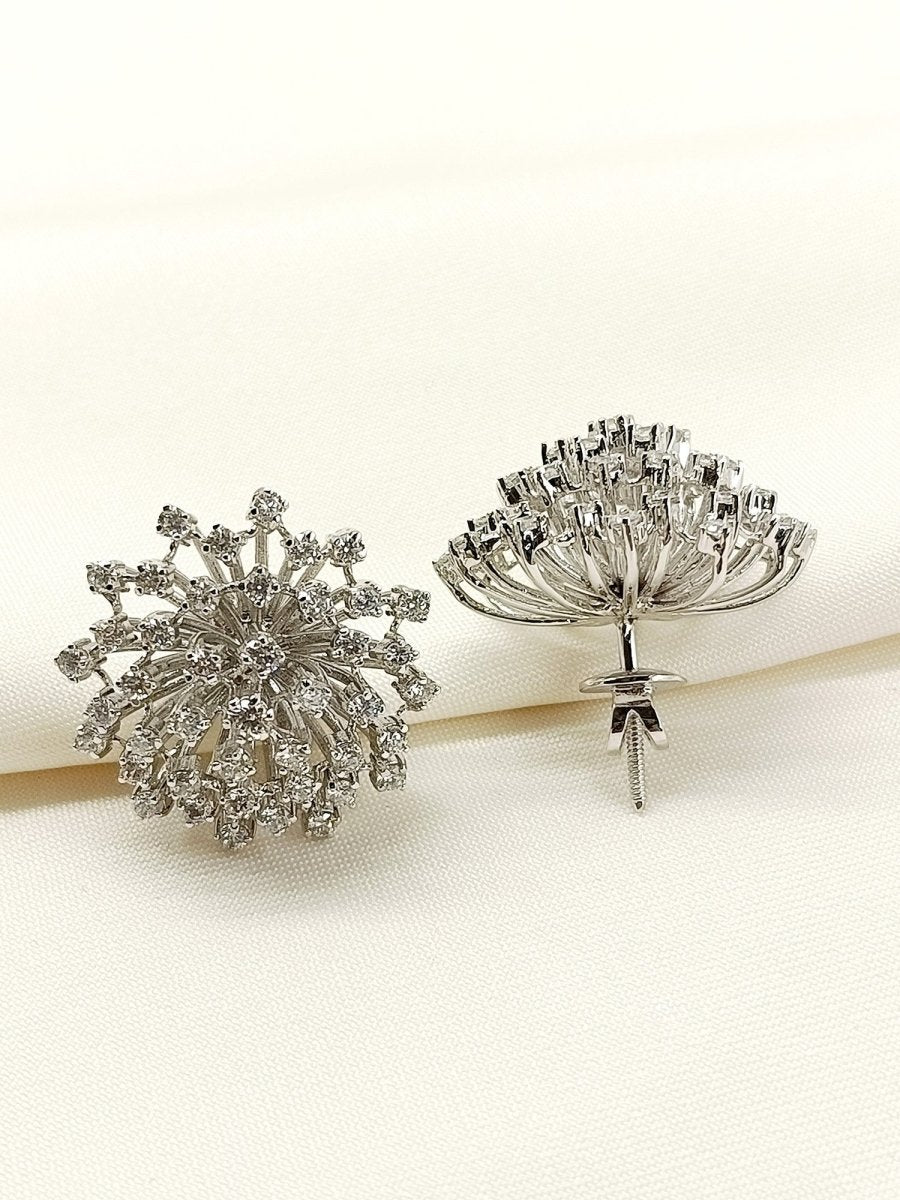 Priyal 92.5 Silver Swarovski Stone Tops - House of Sarvati LLC