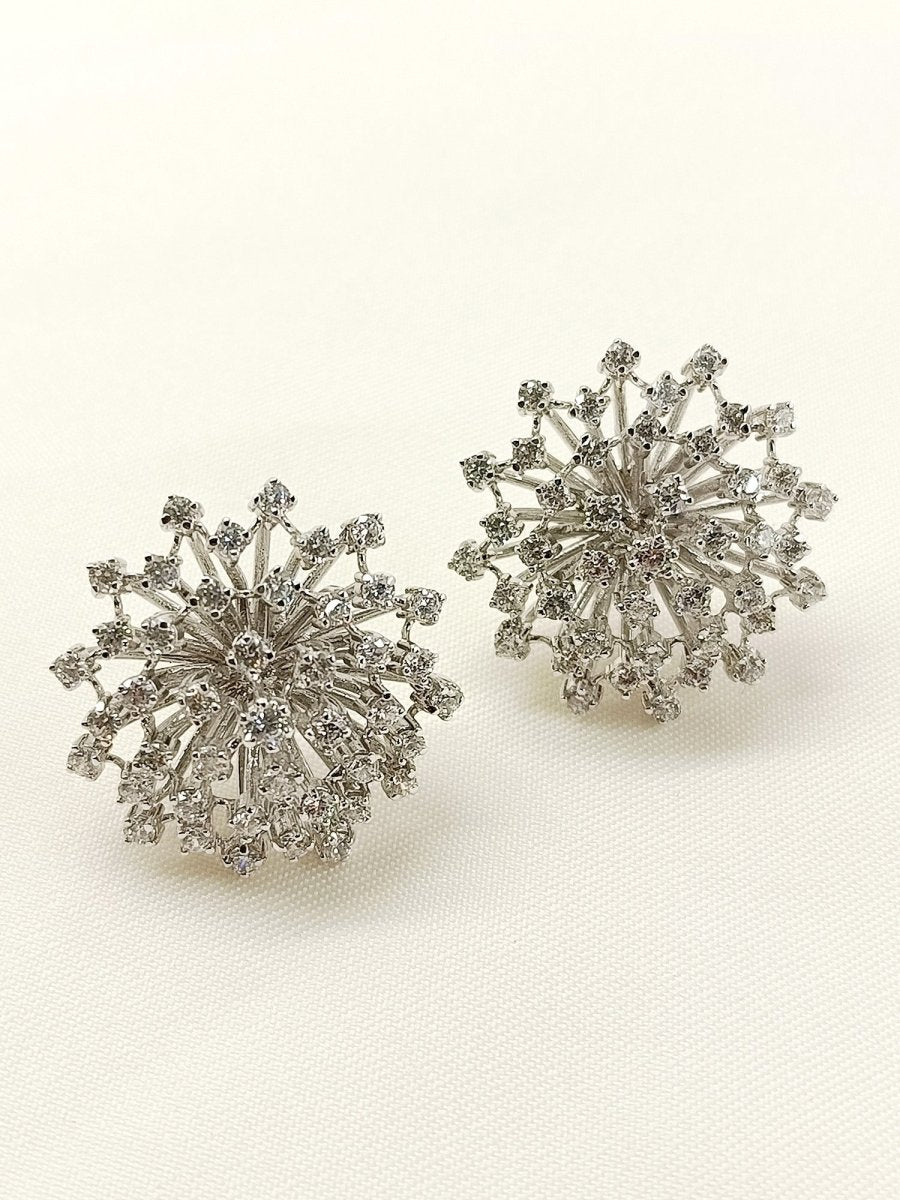 Priyal 92.5 Silver Swarovski Stone Tops - House of Sarvati LLC