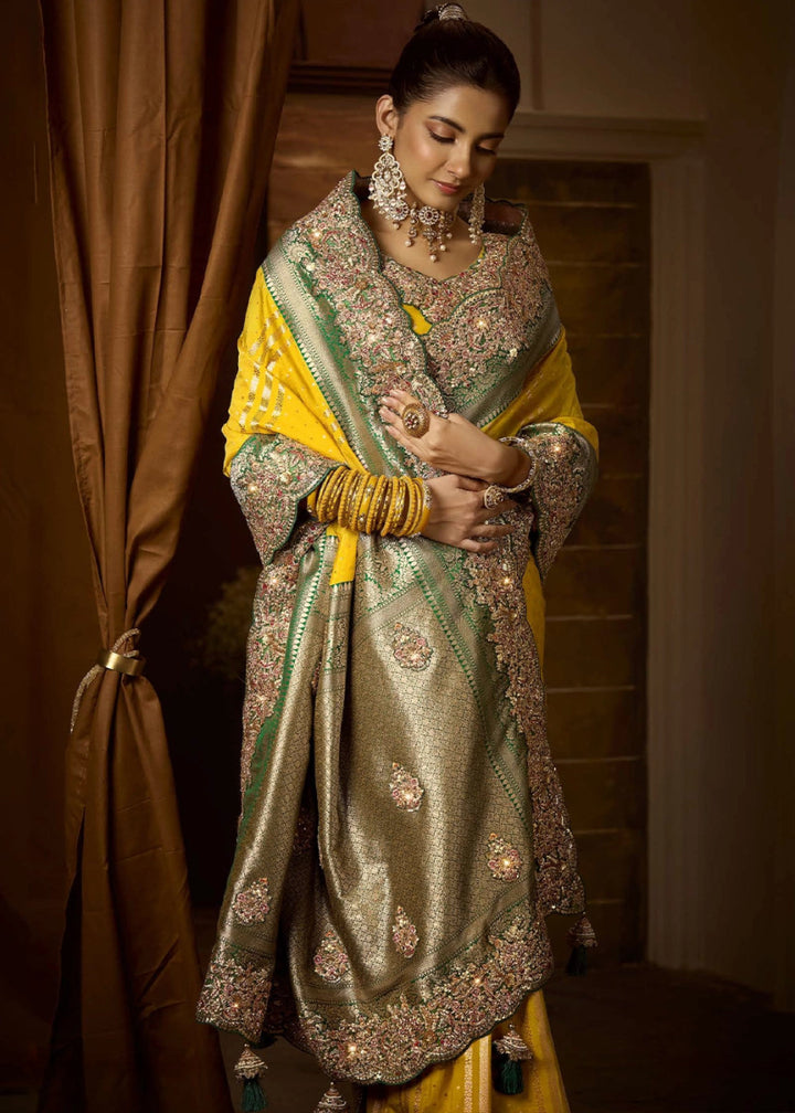 Pure Bangalore Taana Silk Saree Set – Heavy Embroidery, Moti & Zircon Work (Set of 5) - House of Sarvati LLC