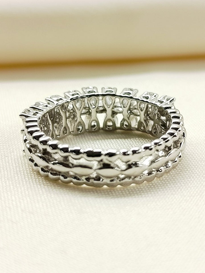 Ragvi 92.5 Silver Swarovski Stone Finger Ring - House of Sarvati LLC