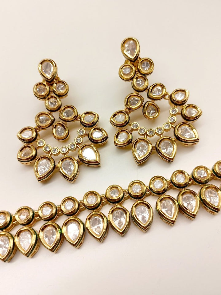 Rakshika Kundan Necklace Set - House of Sarvati LLC