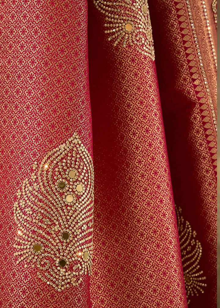 Red Special Collection – Designer Saree Set (Set of 4) - House of Sarvati LLC