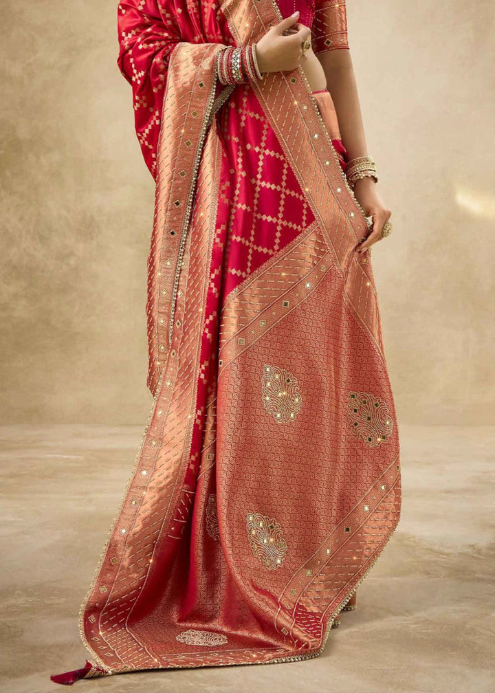 Red Special Collection – Designer Saree Set (Set of 4) - House of Sarvati LLC