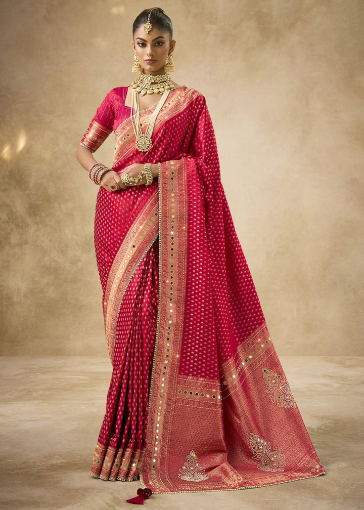Red Special Collection – Designer Saree Set (Set of 4) - House of Sarvati LLC