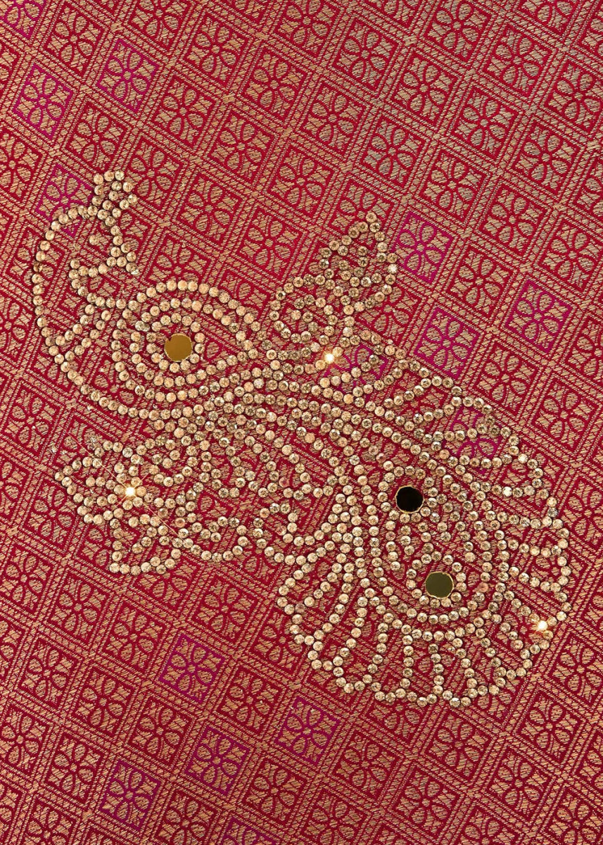Red Special Collection – Designer Saree Set (Set of 4) - House of Sarvati LLC