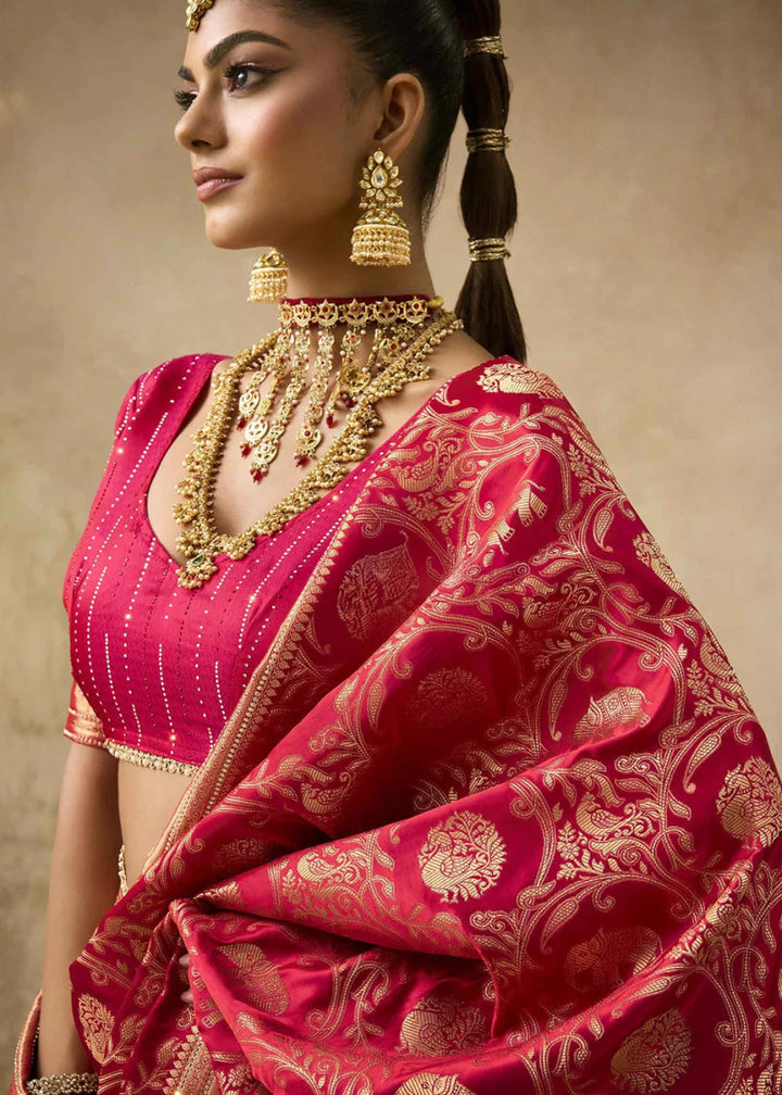 Red Special Collection – Designer Saree Set (Set of 4) - House of Sarvati LLC