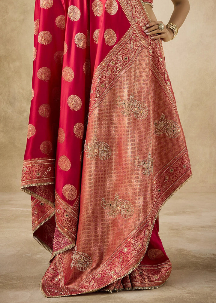 Red Special Collection – Designer Saree Set (Set of 4) - House of Sarvati LLC