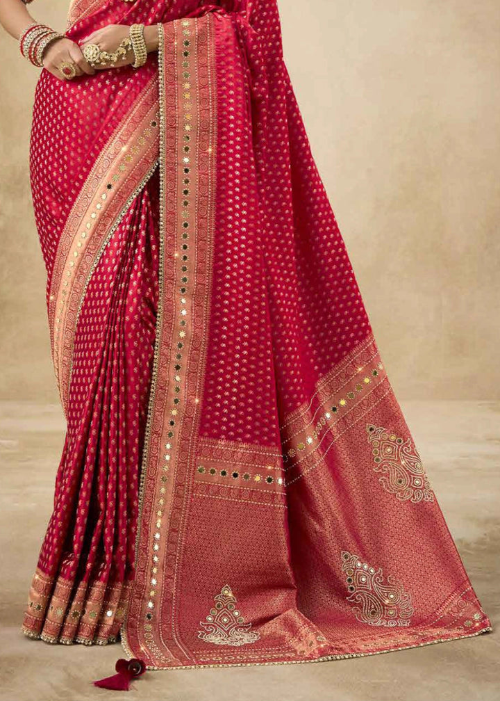 Red Special Collection – Designer Saree Set (Set of 4) - House of Sarvati LLC