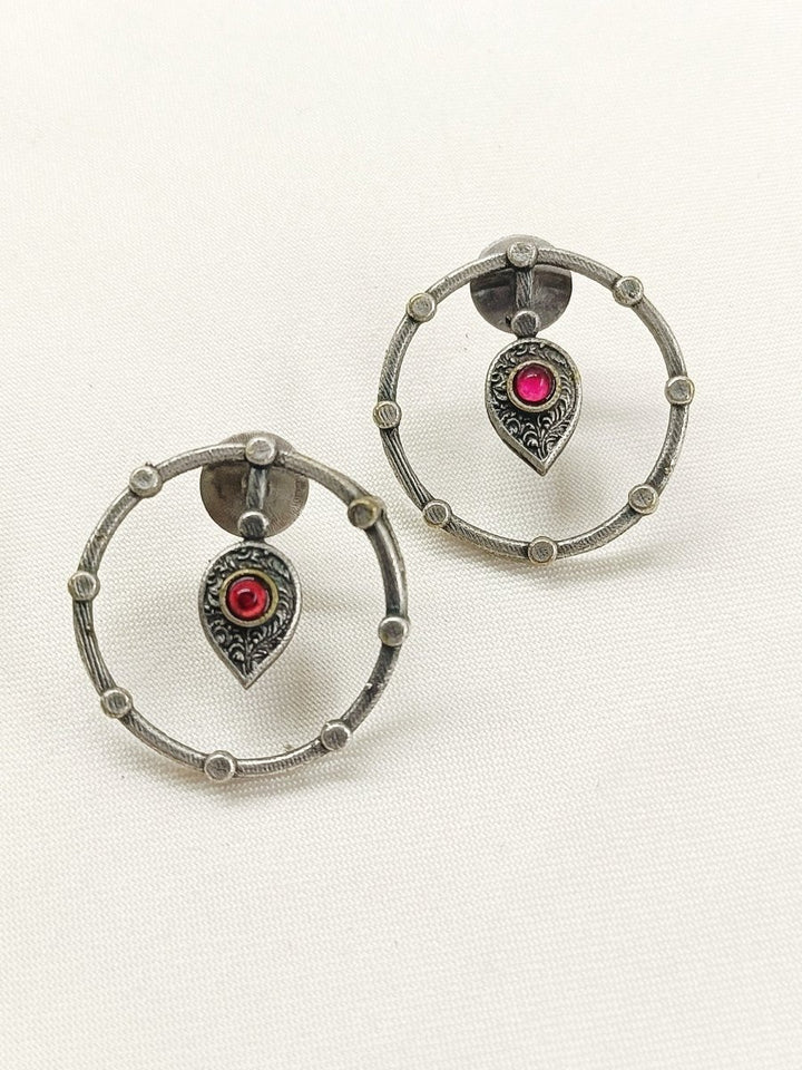 Rithun Red Oxidized Tops - House of Sarvati LLC