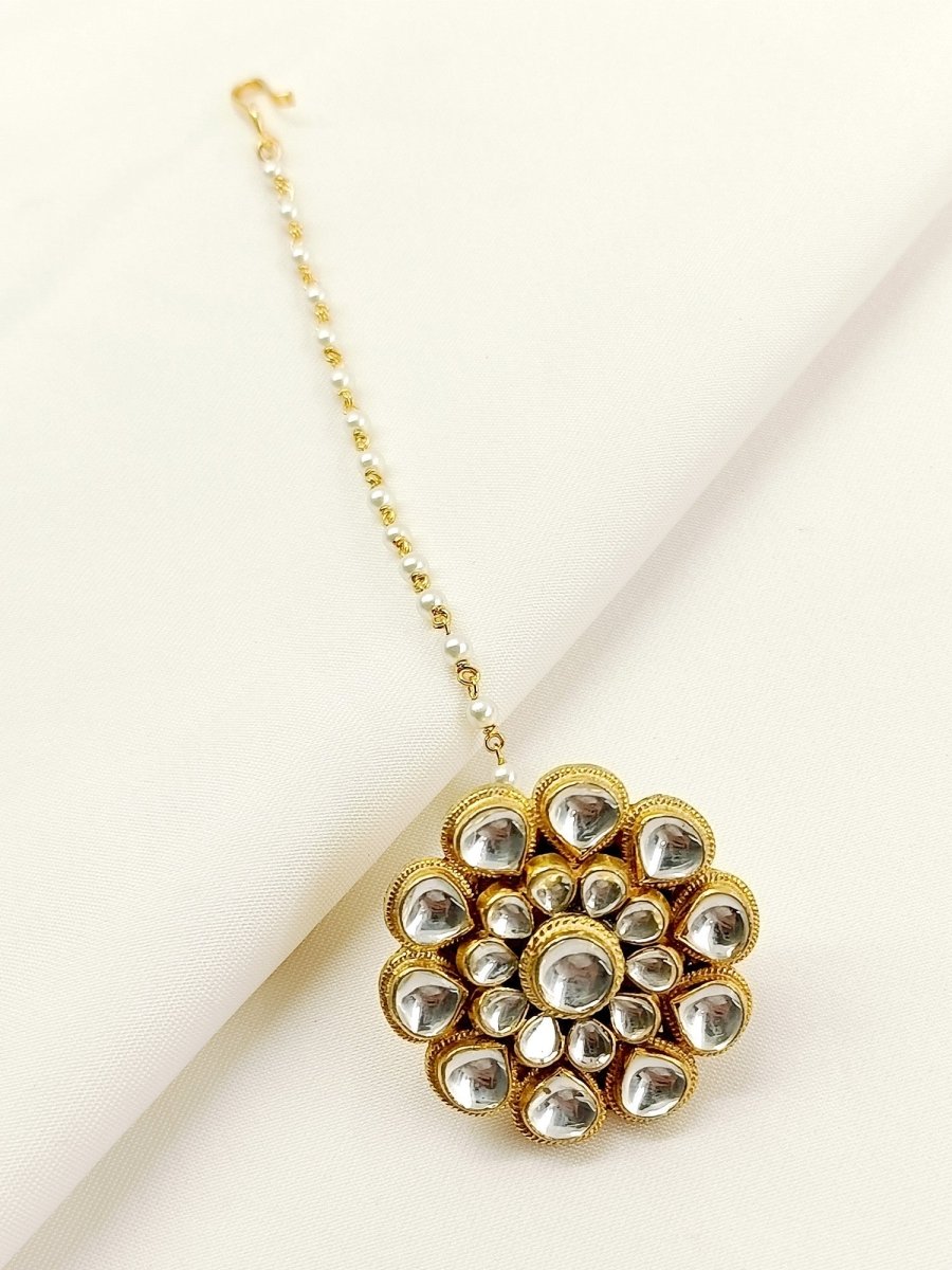 Rituja White Kundan Borla - House of Sarvati LLC