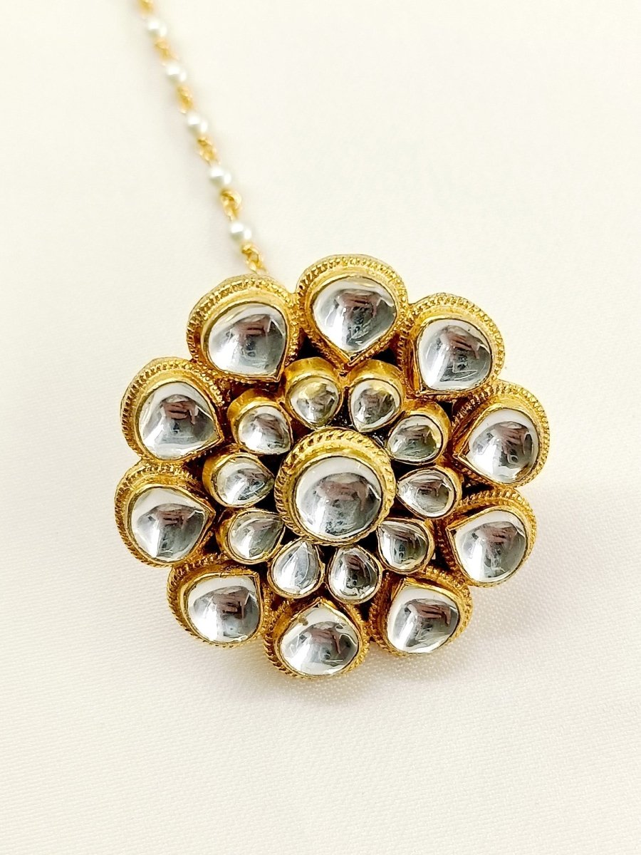 Rituja White Kundan Borla - House of Sarvati LLC