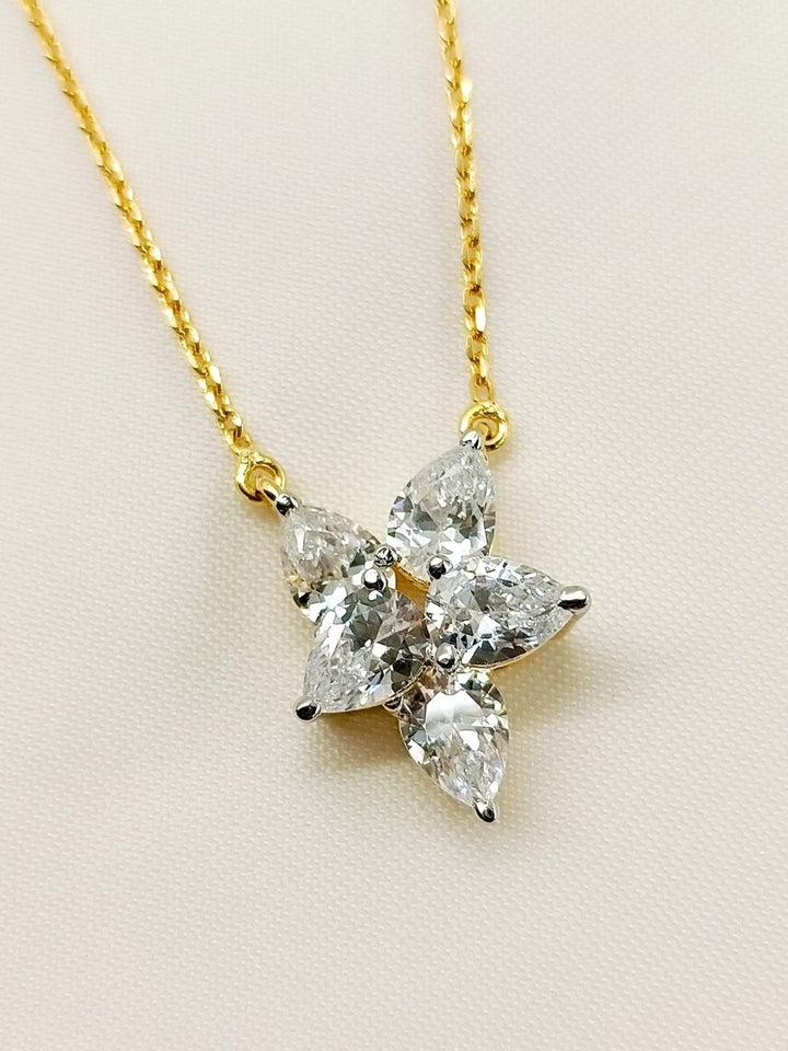 Romsha 92.5 Silver Swarovski Stone Pendal - House of Sarvati LLC