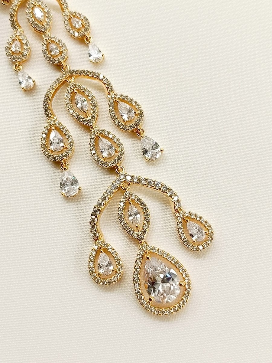 Roshu White American Diamond Teeka - House of Sarvati LLC