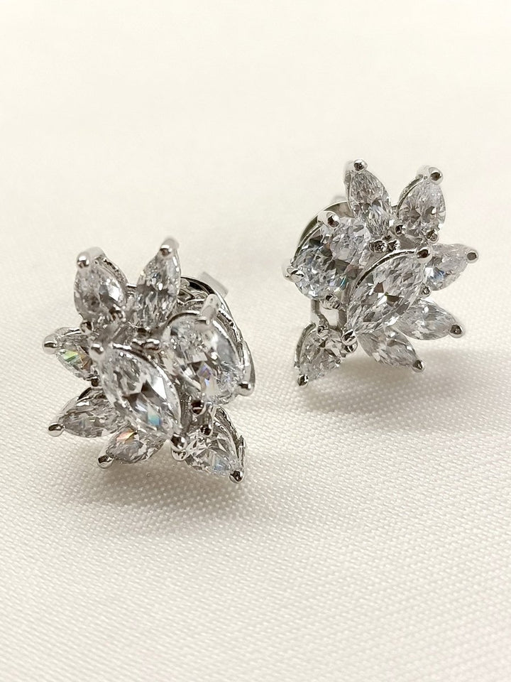 Sabra 92.5 Silver Swarovski Stone Tops - House of Sarvati LLC