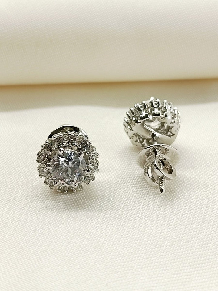 Sahar 92.5 Silver Swarovski Stone Tops - House of Sarvati LLC