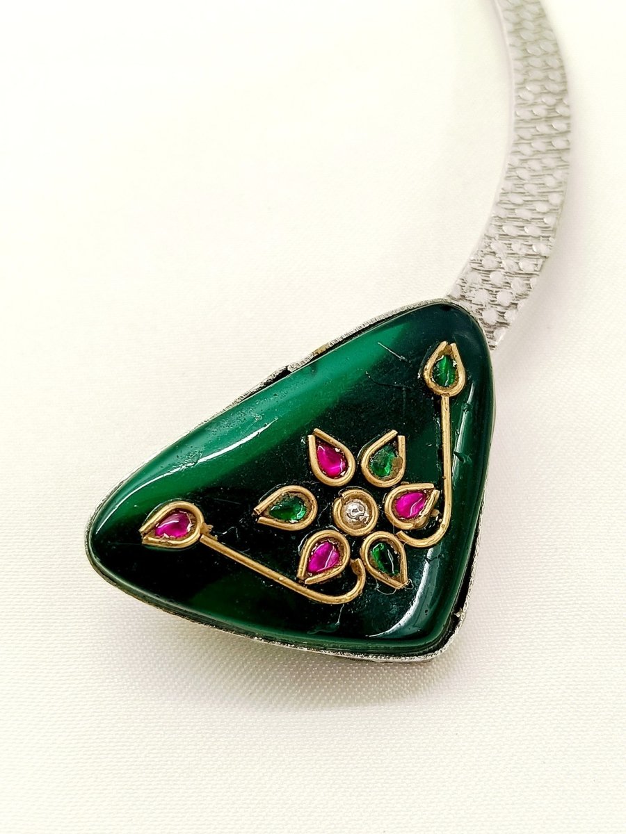 Samidha M & G Fish Oxidized Hasli Style Neckpiece - House of Sarvati LLC