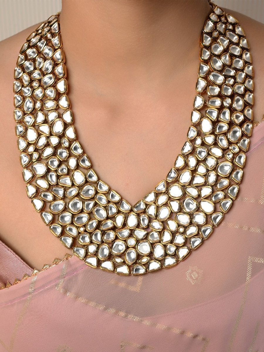 Sanober Kundan Necklace Set - House of Sarvati LLC