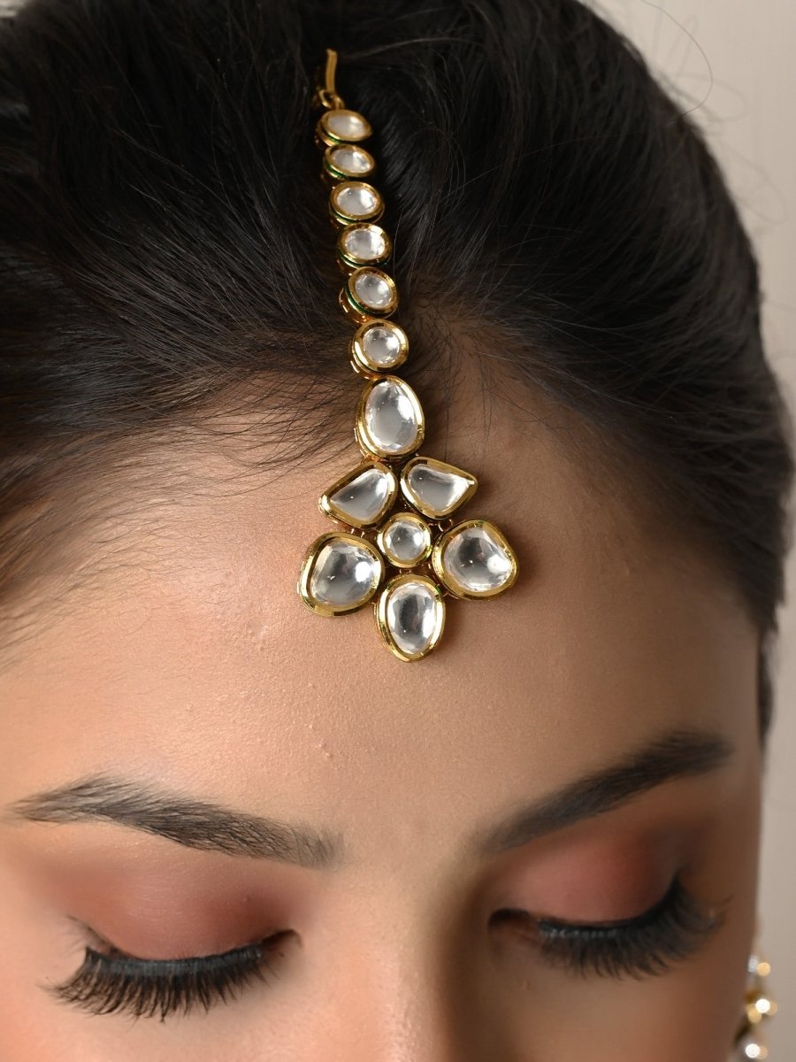Sanober Kundan Necklace Set - House of Sarvati LLC