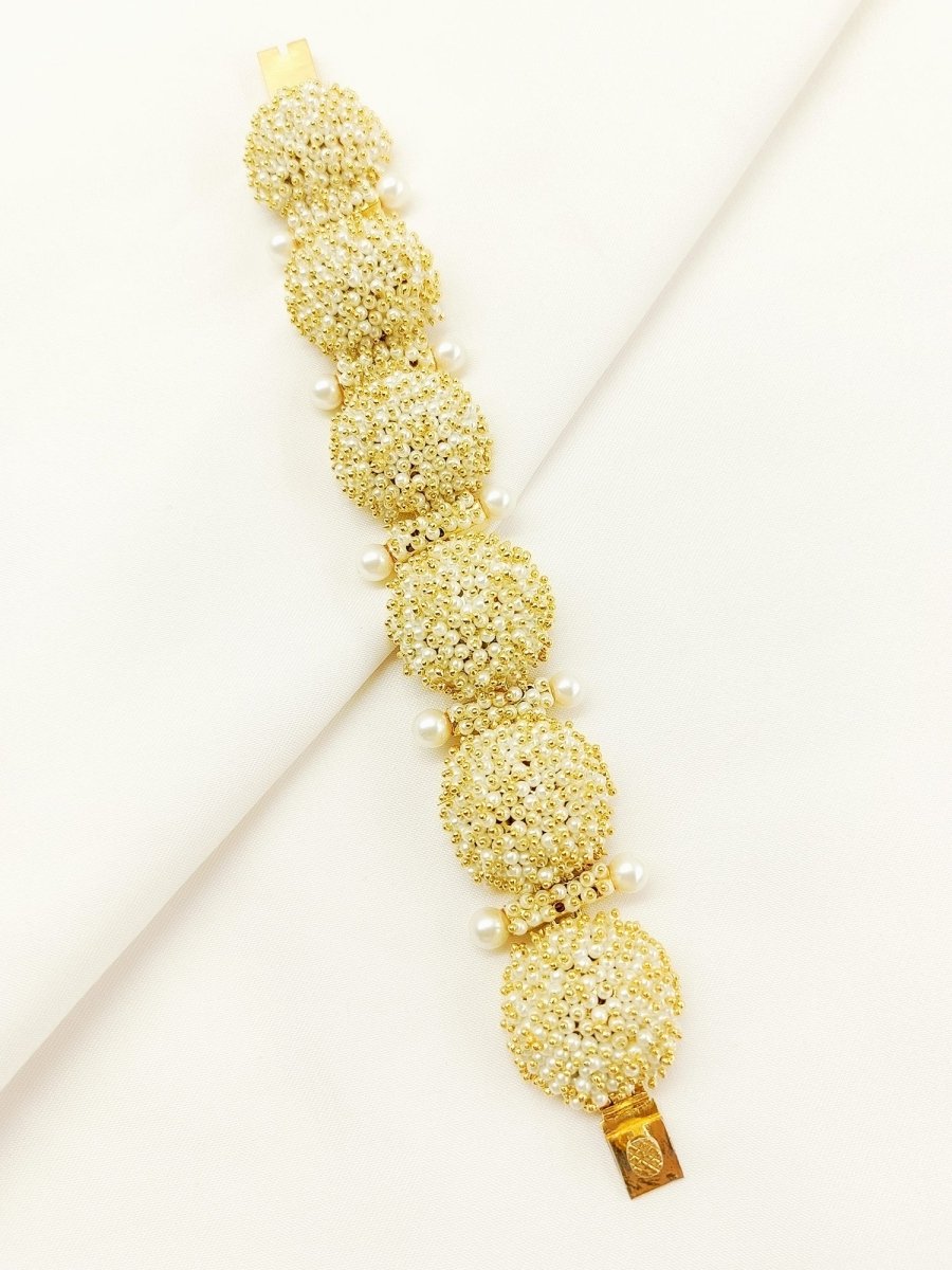 Shivi Cream Antique Bracelet - House of Sarvati LLC