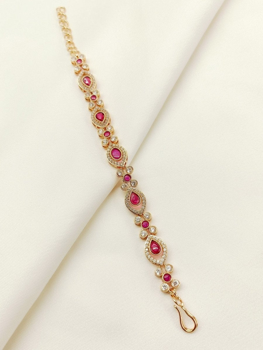 Shravya Ruby Antique Bracelet - House of Sarvati LLC