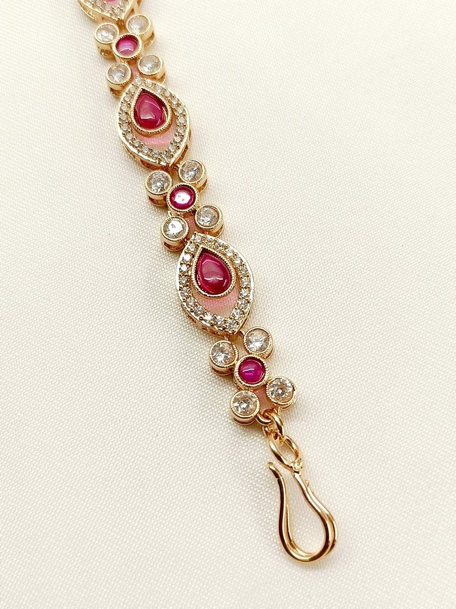 Shravya Ruby Antique Bracelet - House of Sarvati LLC