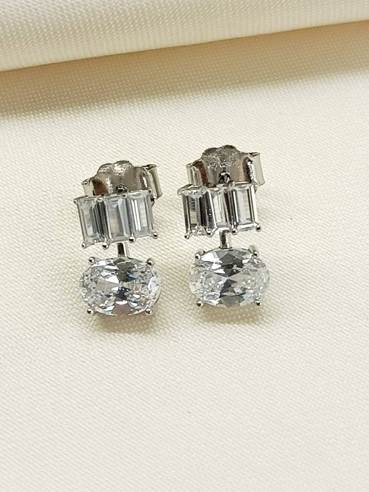 Simran 92.5 Silver Swarovski Stone Tops - House of Sarvati LLC