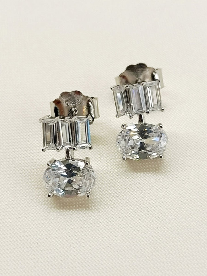 Simran 92.5 Silver Swarovski Stone Tops - House of Sarvati LLC