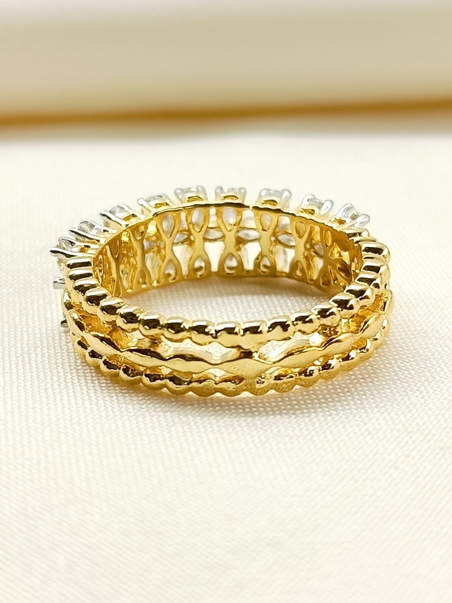 Sofia 92.5 Silver Swarovski Stone Finger Ring - House of Sarvati LLC