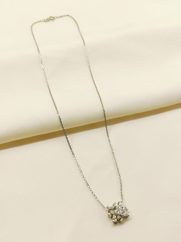 Sylvie 92.5 Silver Swarovski Stone Pendal - House of Sarvati LLC