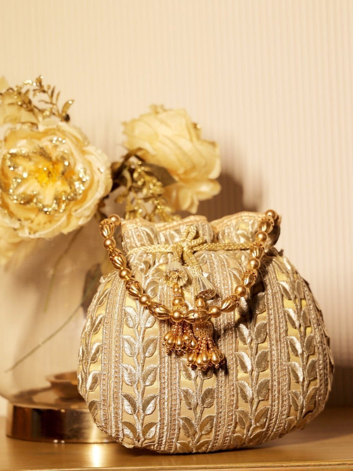Taman Copper Potli Bag - House of Sarvati LLC
