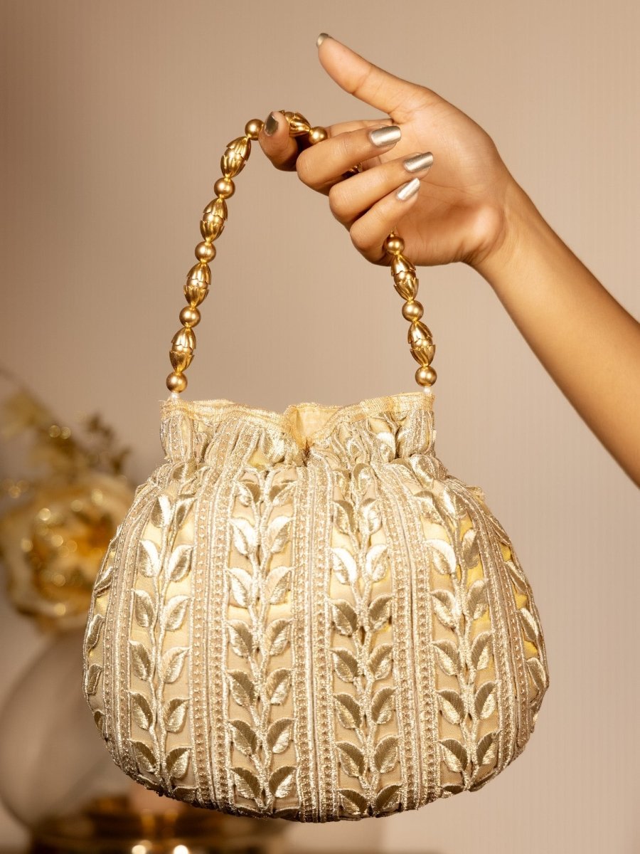 Taman Copper Potli Bag - House of Sarvati LLC