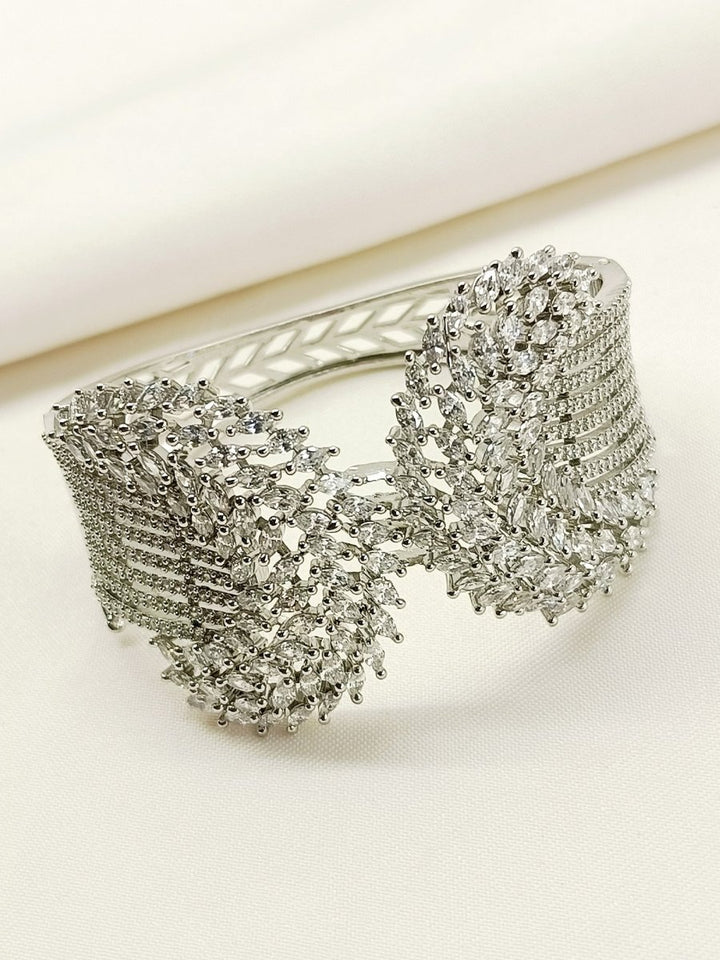 Trisa White American Diamond Bracelet - House of Sarvati LLC