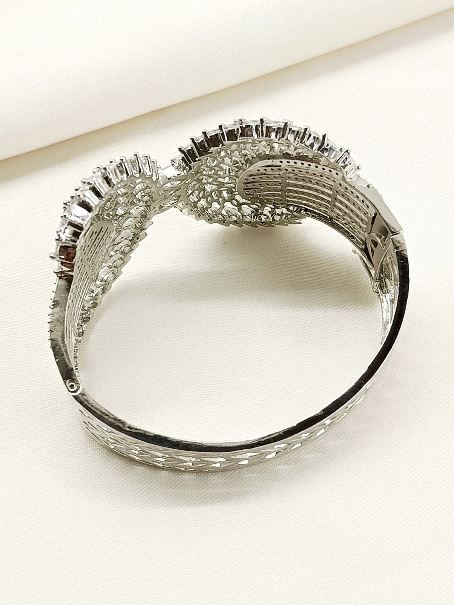 Trisa White American Diamond Bracelet - House of Sarvati LLC