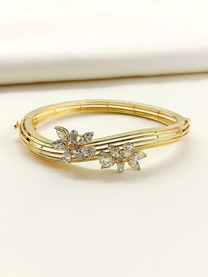 Trishika 92.5 Silver Swarovski Stone Bracelet - House of Sarvati LLC