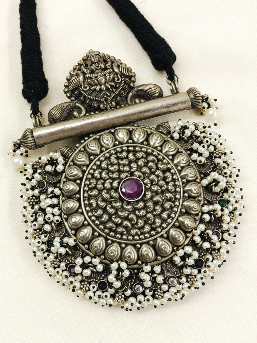 Twinking R&G Oxidized Necklace Set - House of Sarvati LLC