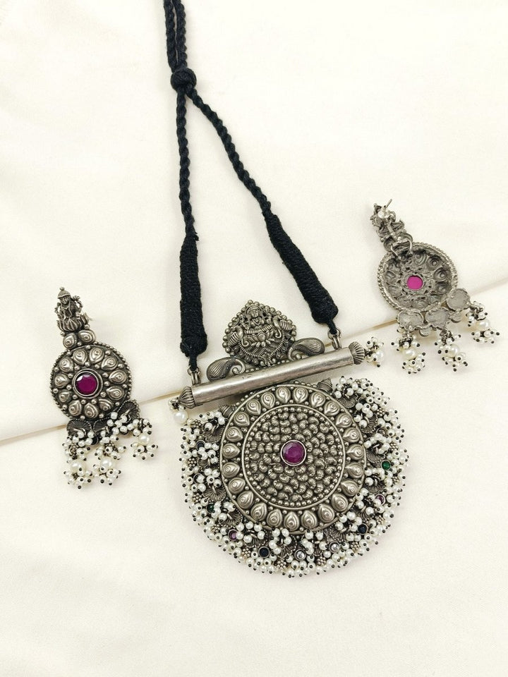 Twinking R&G Oxidized Necklace Set - House of Sarvati LLC