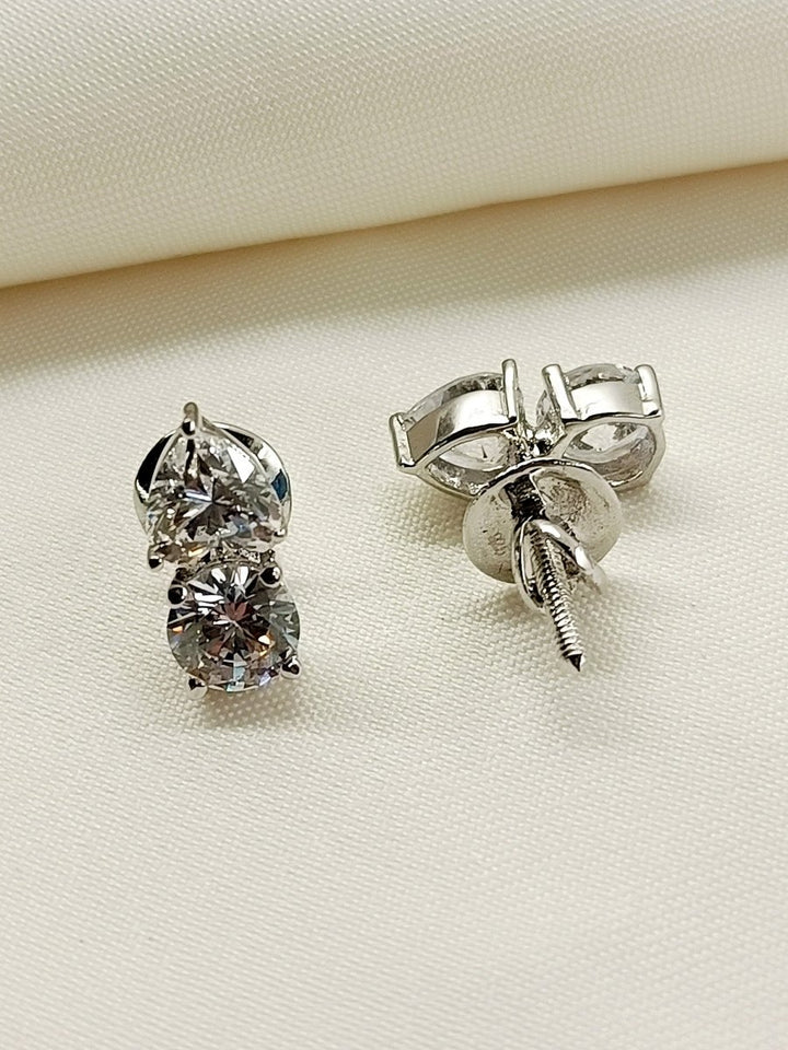 Vedu 92.5 Silver Swarovski Stone Tops - House of Sarvati LLC