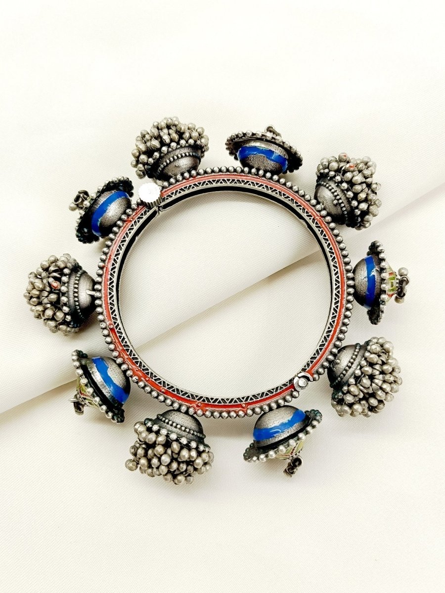 Vrunda Multi Colour Oxidized Bangle - House of Sarvati LLC