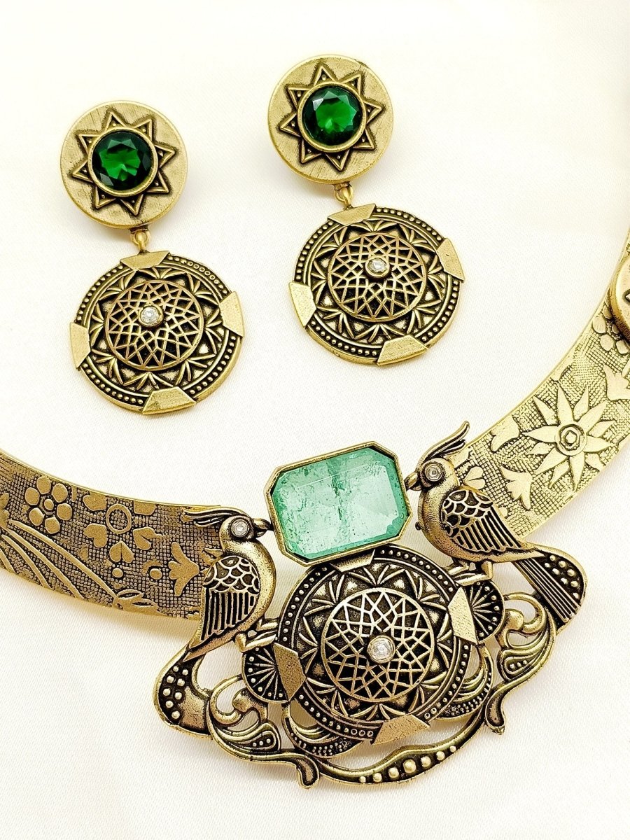 Warhi M & G Hasli Style Antique Necklace Set - House of Sarvati LLC