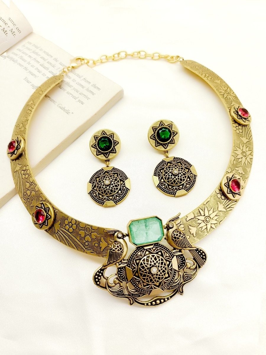 Warhi M & G Hasli Style Antique Necklace Set - House of Sarvati LLC